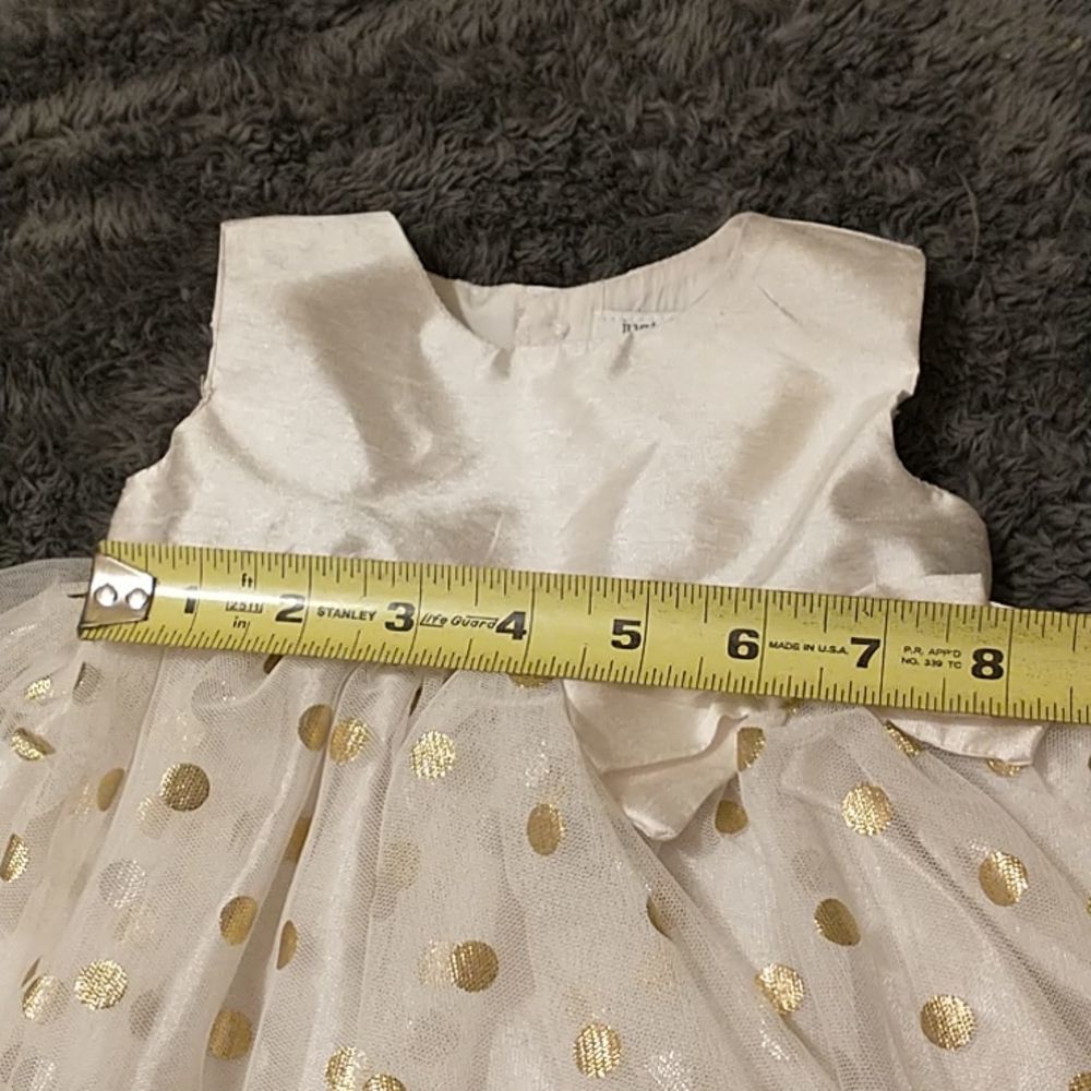 Ivory and Gold Polka Dot Tulle Dress! - Picture 11 of 13